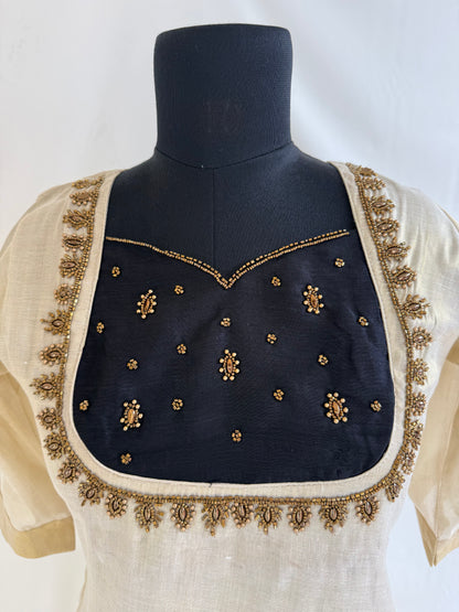 KASAVU PATCH YOKE KURTI-6008