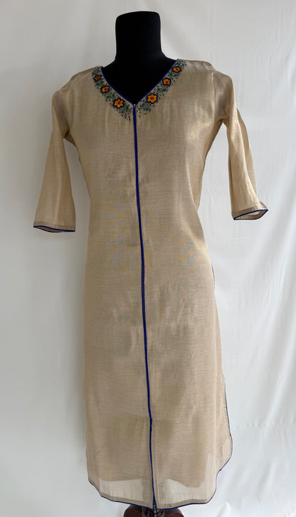 KASAVU BLUE FLORAL KURTI-6140