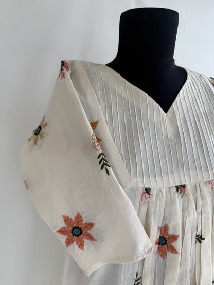 CREAM FLORAL COORDSET-0150