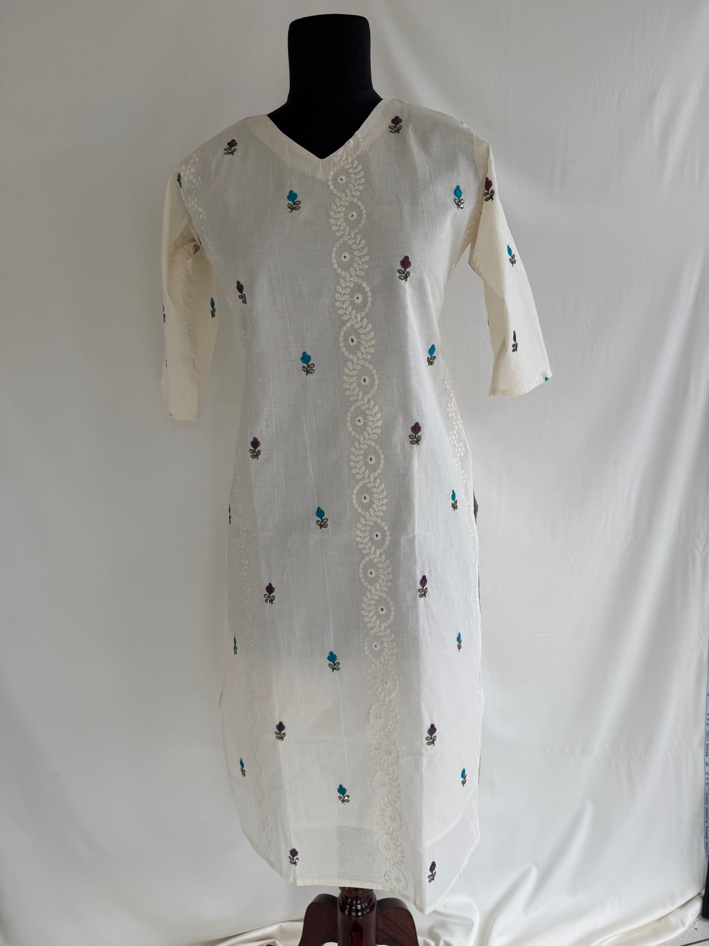 CREAM FLORAL COORDSET-0149