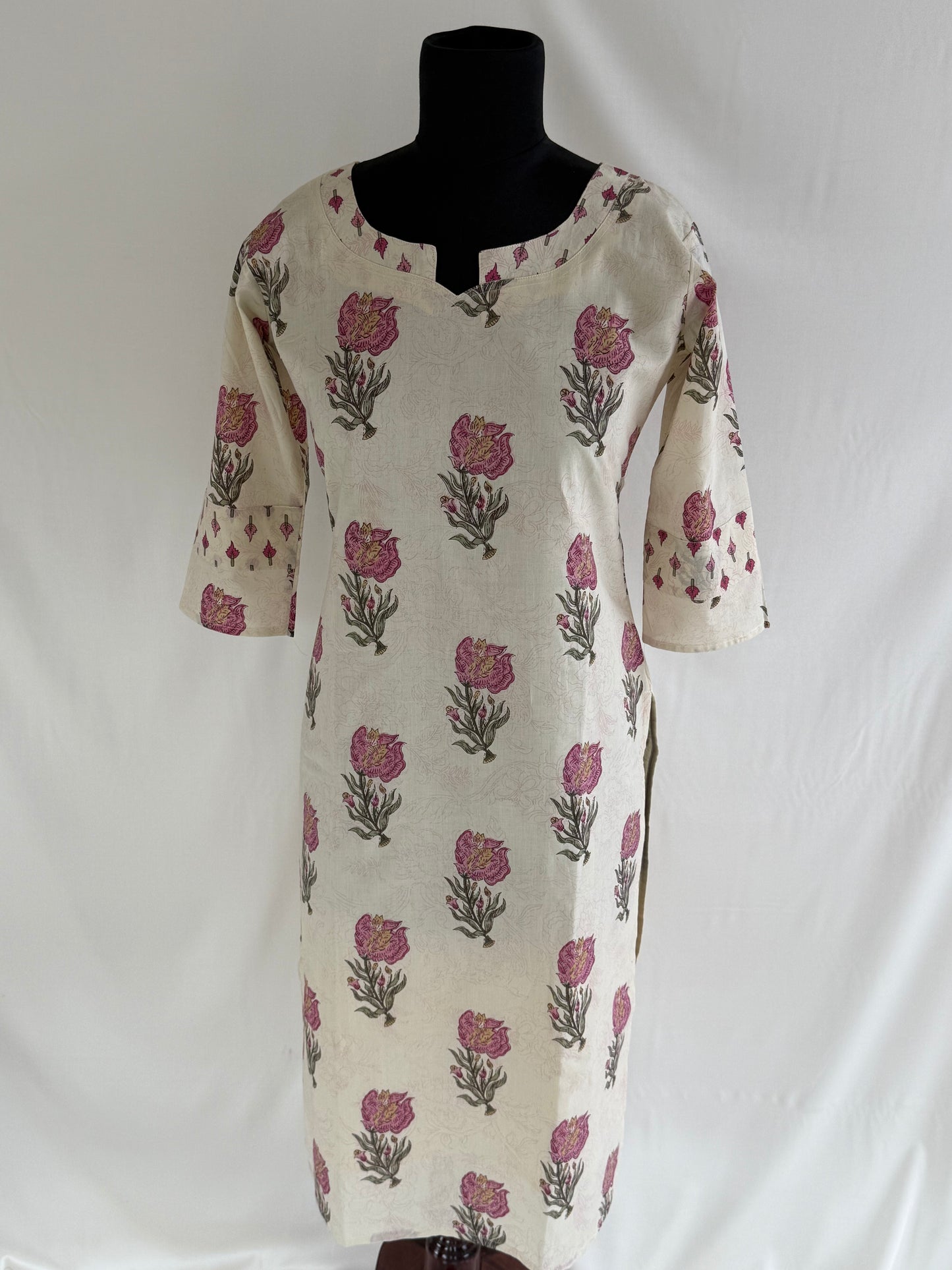 CREAM FLORAL PRINT COORDSET-0159