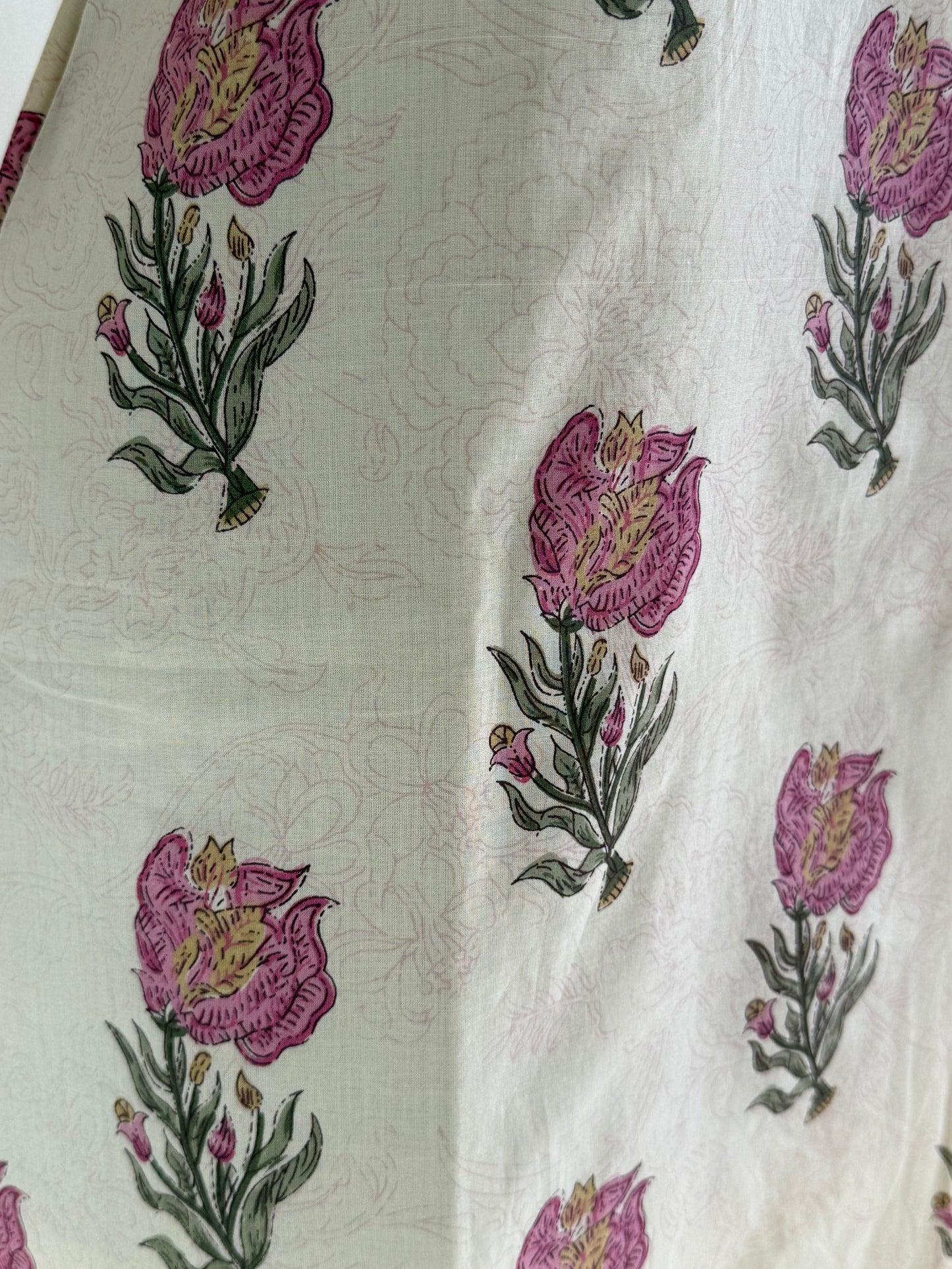 CREAM FLORAL PRINT COORDSET-0159