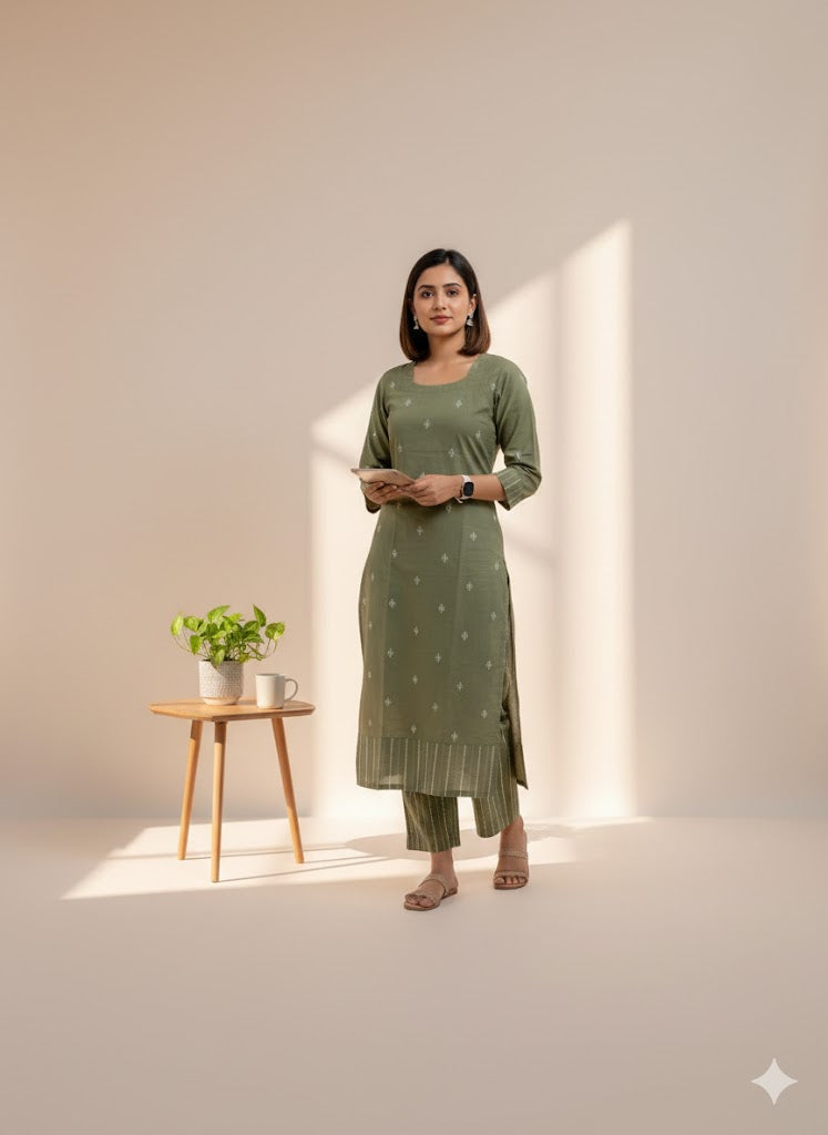 CLASSIC GREEN COORD SET-0082