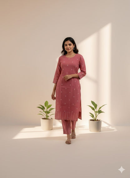 CLASSIC PINK COORD SET-0082