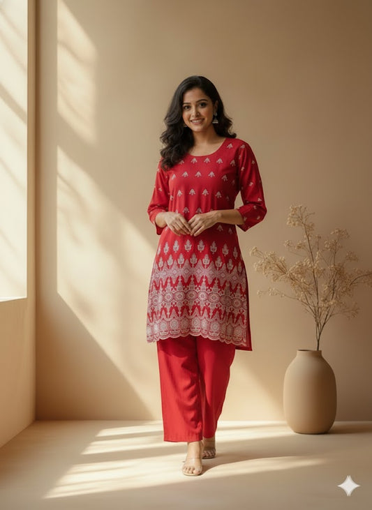 SCALLOP ROSE COORD SET-0081