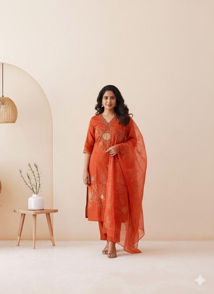 SUN FLARE KURTI SET-1286