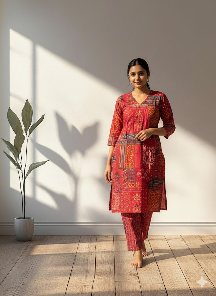 RANGREZ PINK CO-ORD SET-0034