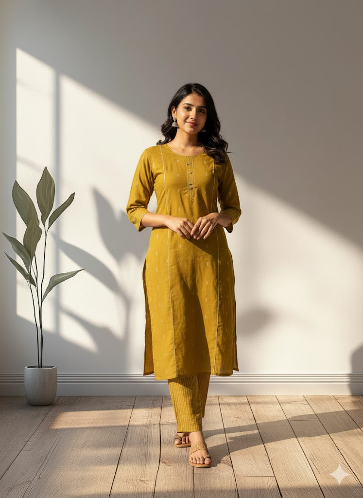 EXECUTIVE YELLOW CO-ORD SET - 0038