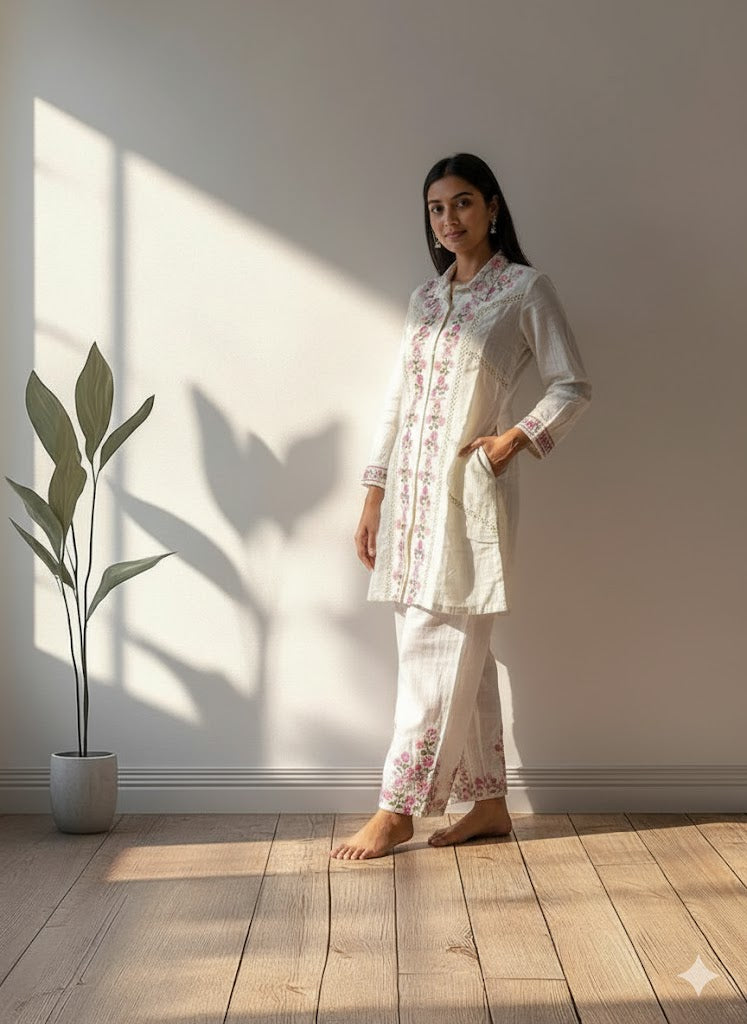 LINEN ROSE CO-ORD SET-0020