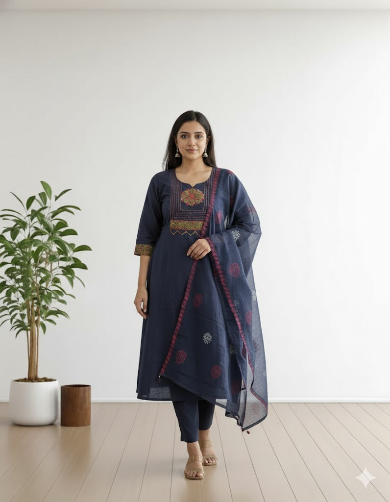 MYSTIC SAPPHIRE KURTI SET-1186