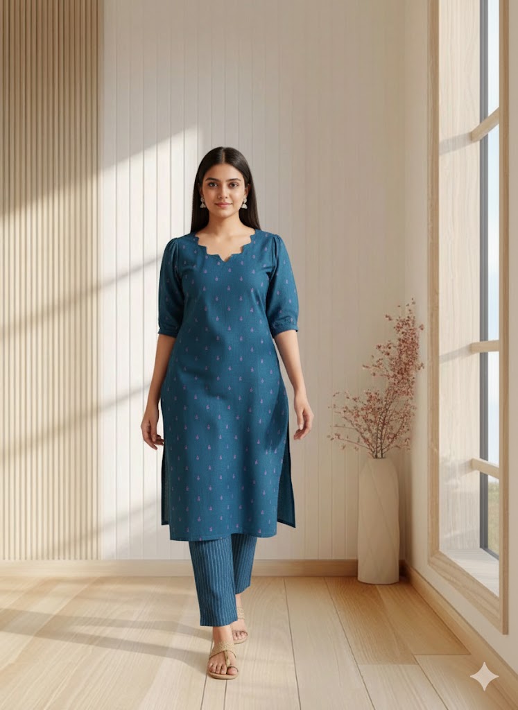 CLASSIC BLUE COORD SET-0051