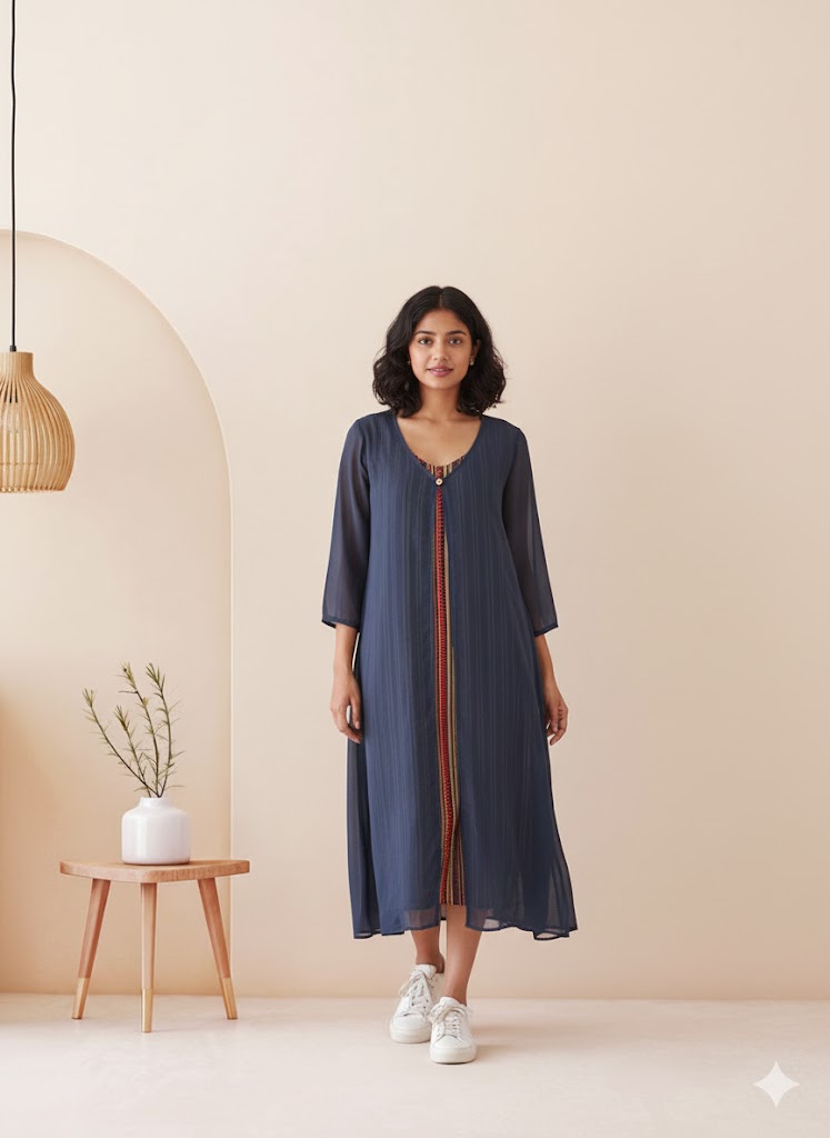 CASCADE BLUE DRESS-3027