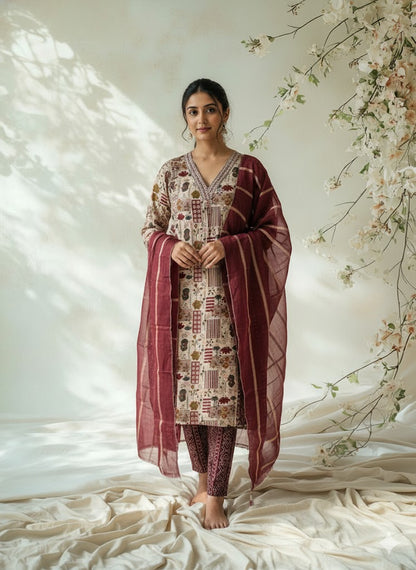 FOLK FUSION ETHNIC SUIT-1028