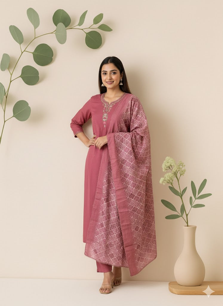 BLUSH GLOW ETHNIC SUIT-1189