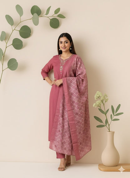BLUSH GLOW ETHNIC SUIT-1189