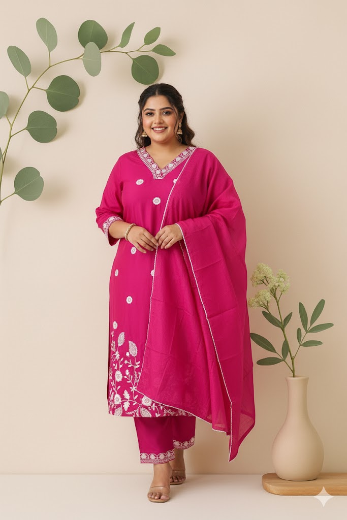 FUCHSIA PETAL ETHNIC SUIT-1257