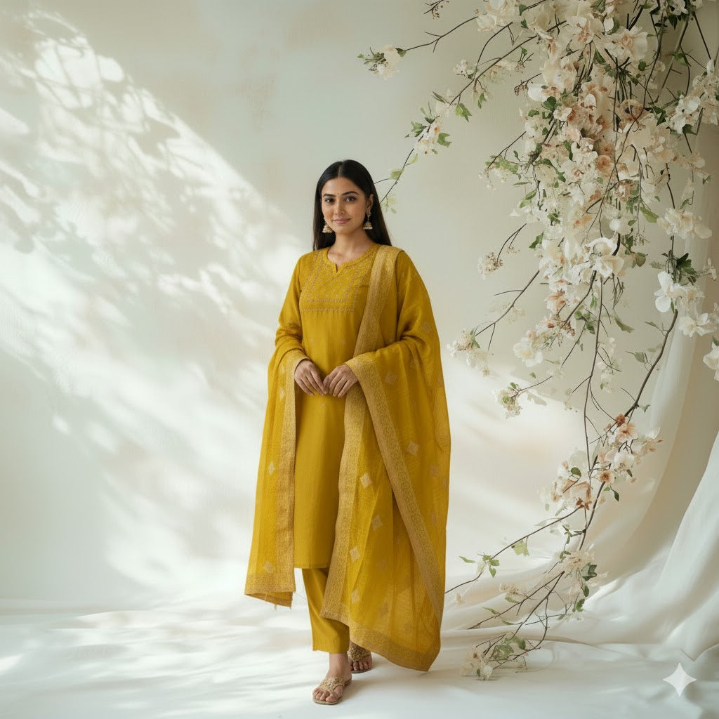 AMBER SHINE ETHNIC SUIT-1192