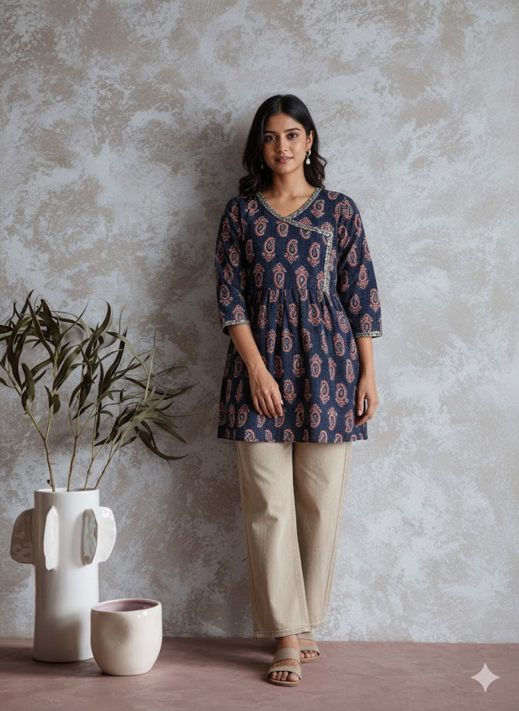 BLUE HERITAGE KURTI-5011