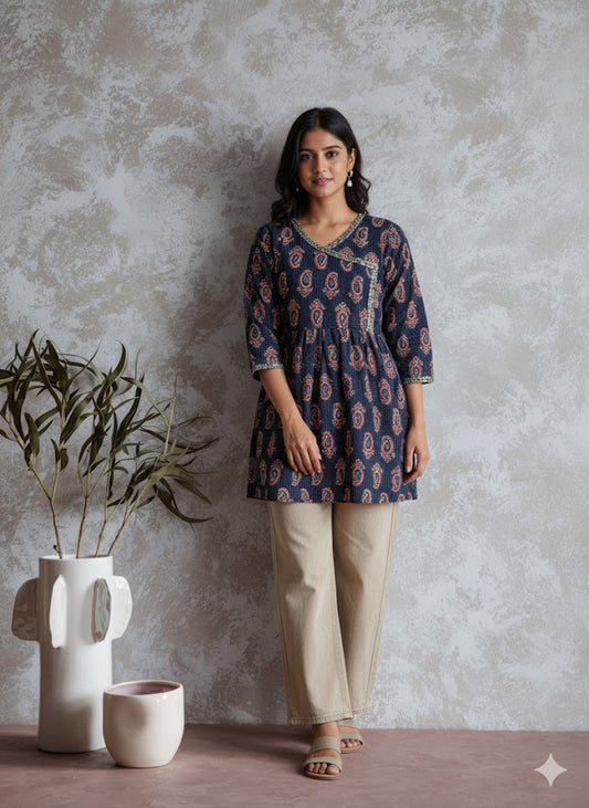 BLUE HERITAGE KURTI-5011