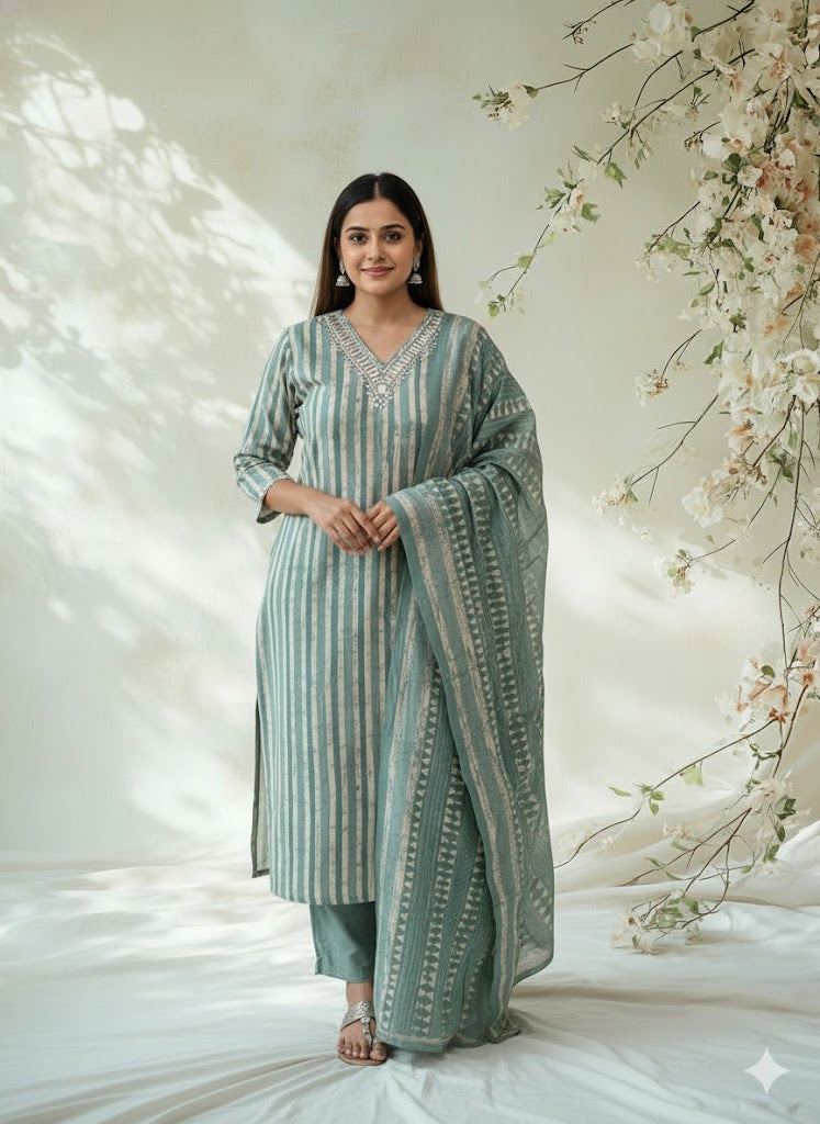 AQUA RADIANCE ETHNIC SUIT-1173