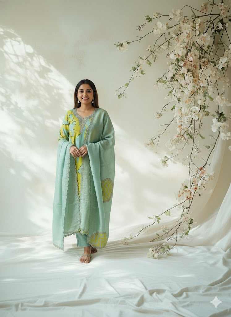 PASTEL PETALS ETHNIC SUIT-1204