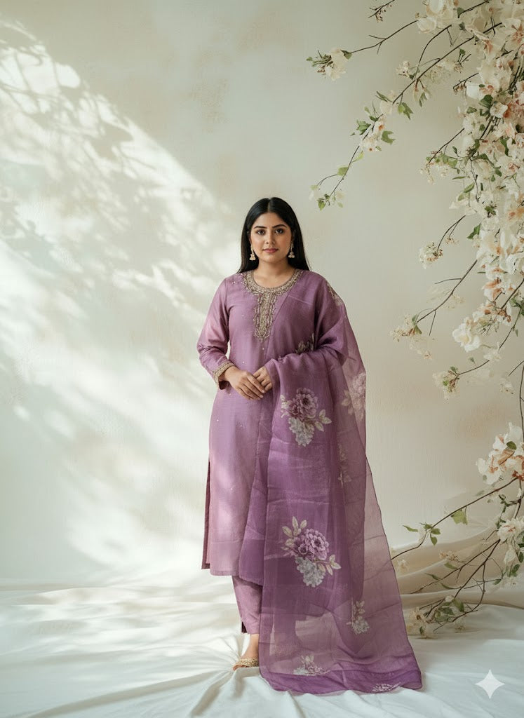 LILAC BLOSSOM ETHNIC SUIT-1167