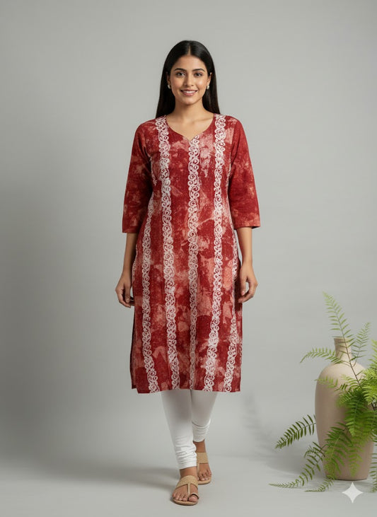 COPPER BATIK KURTI-6006