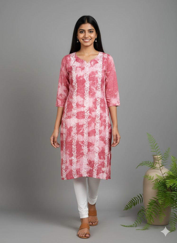 PINK BATIK KURTI-6006