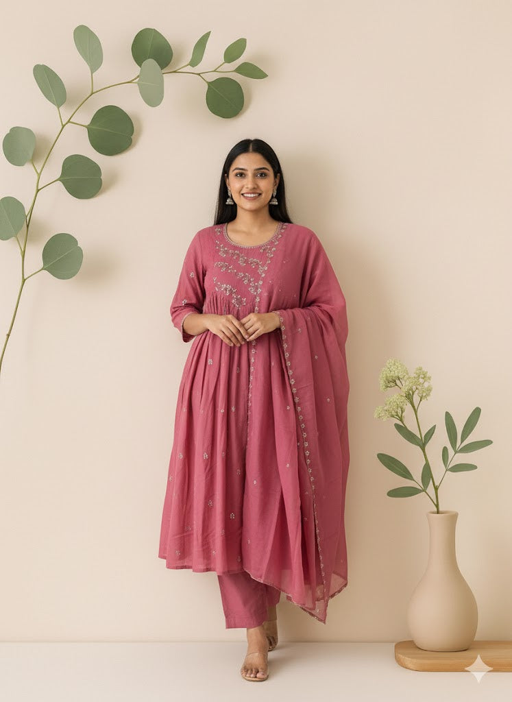 BLUSH VINTAGE ETHNIC SUIT-MC-05