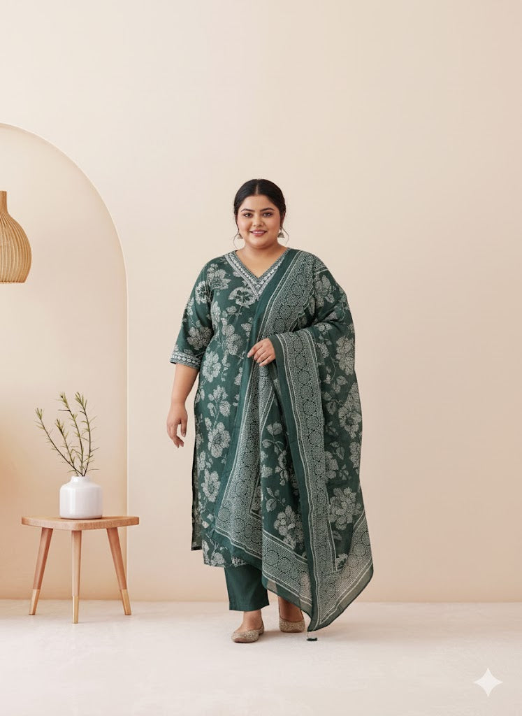 MOSS BLOOM KURTI SET-1224